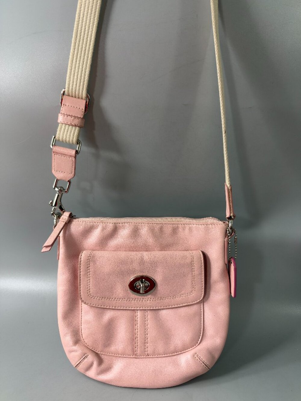 Authentic Coach Park Pink Tulle Leather Crossbody
